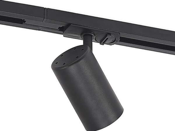 Lindby 1-fazowy system szynowy Linaro, GU10, 5-punktowy, czarny Linaro Lindby, możliwość ściemniania, czarny, przedpokój, aluminium, nowoczesny
