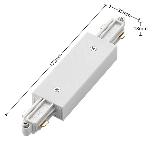 System szynowy Lindby Linaro, GU10, 4-punktowa, biały, Ø 9 cm Linaro Lindby, możliwość ściemniania, biały / opal, przedpokój, metal, nowoczesny