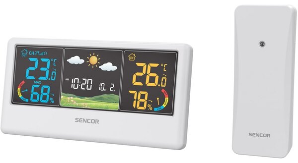 Sencor SWS 4100 W stacja pogodowa, biała