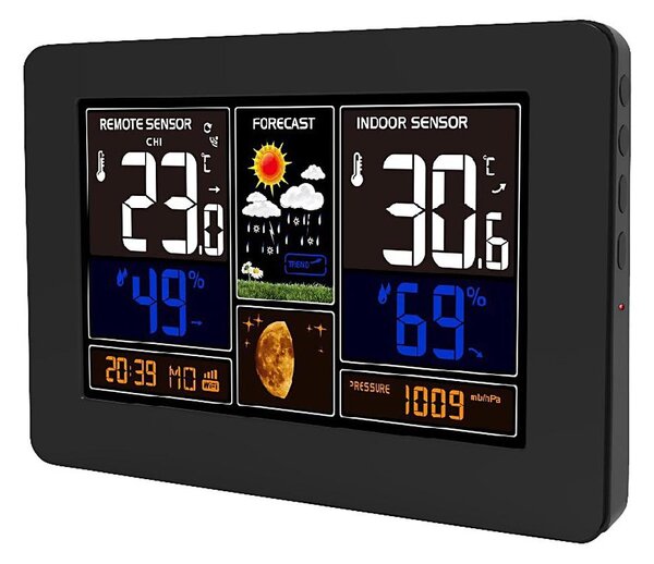 Solight Solight TE81WiFI - Stacja meteorologiczna z kolorowym wyświetlaczem LCD 2xAA/5V Wi-Fi Tuya SL1097