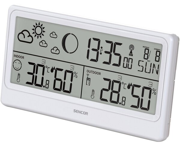 Sencor SWS 3600 Stacja pogodowa z czujnikiem bezprzewodowym, biały