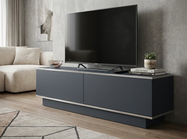 Stolik RTV ALVIN 135 cm, antracyt/srebrny