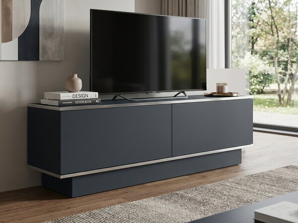 Stolik RTV ALVIN 135 cm, antracyt/srebrny