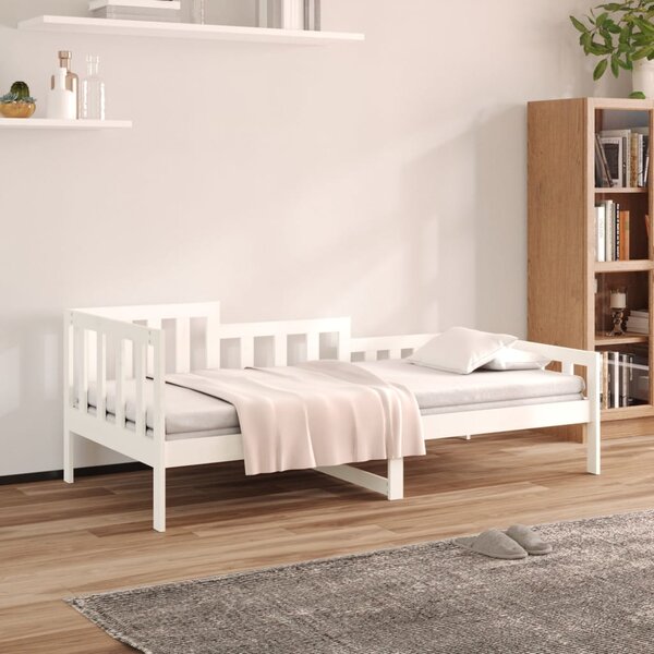 Łóżko dzienne, białe, 80x200 cm, lite drewno sosnowe