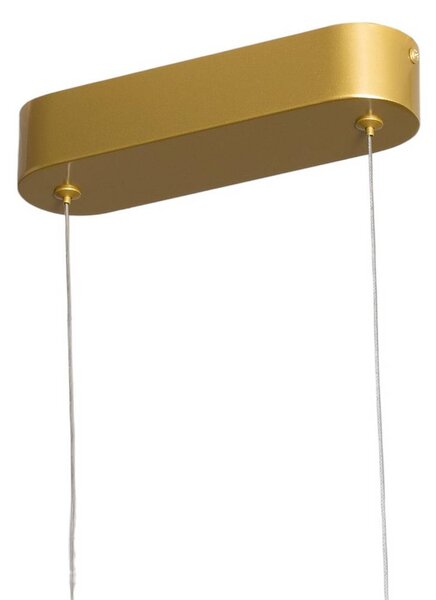 Lampa wisząca Saturno Milagro Lighting, mosiężny / złoty, salon / jadalnia, aluminium, nowoczesny