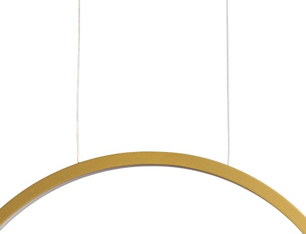 Lampa wisząca Saturno Milagro Lighting, mosiężny / złoty, salon / jadalnia, aluminium, nowoczesny