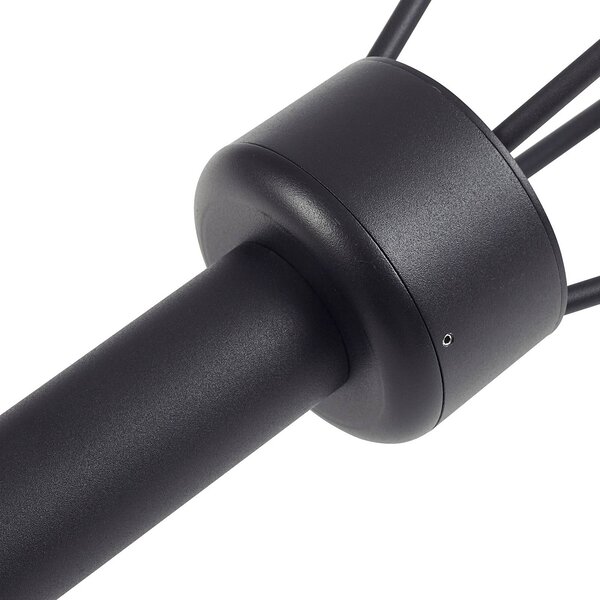 Lampa zewnętrzna Lucande LED Elario, 222 cm, czarna, aluminium Elario, czarny, aluminium, nowoczesny