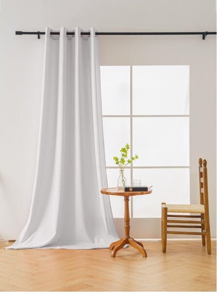 Zasłona OXFORD LIGHT 140x250 cm, biała Zawieszanie: Taśma z wiązaniami