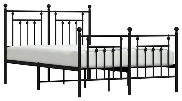 Czarne metalowe łóżko rustykalne 120x190cm S8-P97