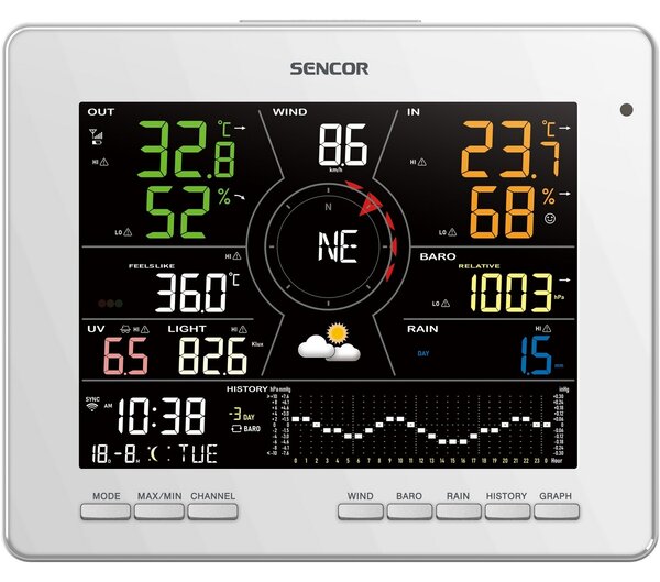 Inteligentna domowa stacja pogodowa Sencor SWS16600 WiFi