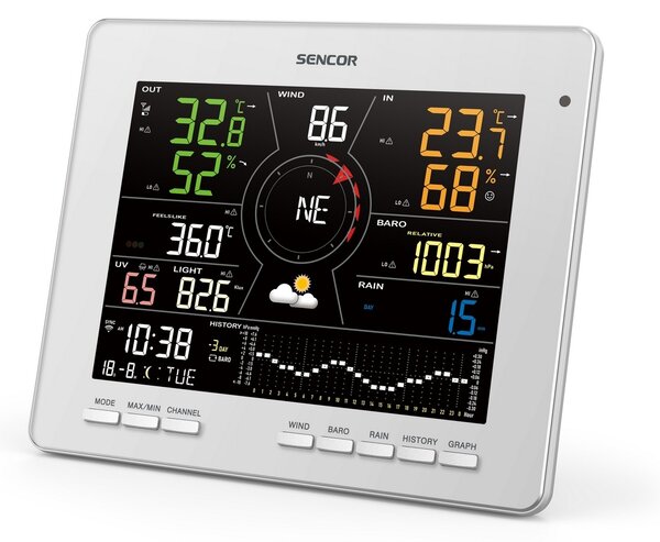 Inteligentna domowa stacja pogodowa Sencor SWS16600 WiFi