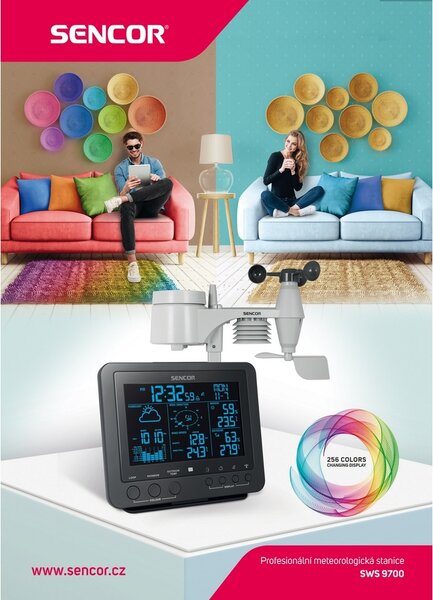 Sencor SWS 9700 Profesjonalna stacja pogodowa z czujnikiem bezprzewodowym 5w1