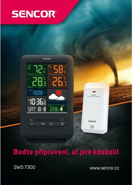 Sencor SWS 7300 Stacja pogodowa z czujnikiem bezprzewodowym