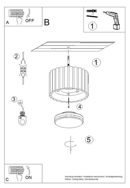 Szarobrązowa metalowa lampa punktowa ø 10 cm Zora – Sollux
