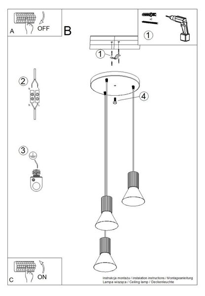Zielona metalowa lampa wisząca ø 30 cm Niru – Sollux