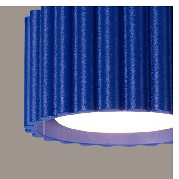 Niebieska metalowa lampa punktowa ø 10 cm Zora – Sollux