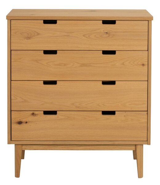 Komoda z litego drewna dębowego w naturalnym kolorze 75x85x38 cm Garrison – Rowico
