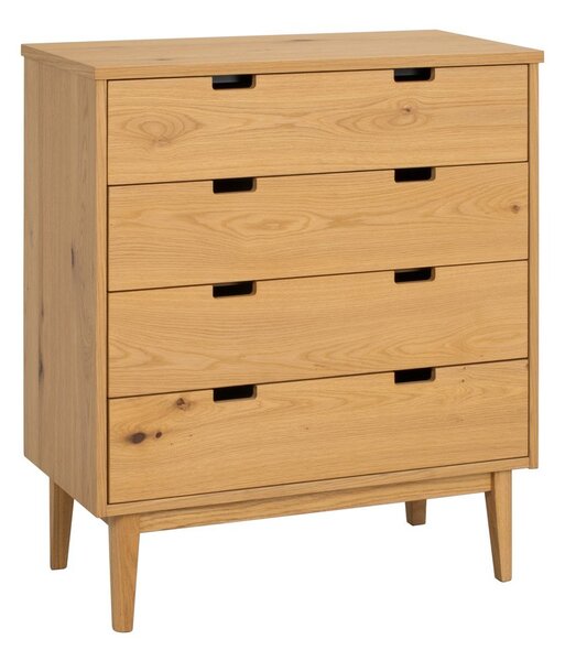 Komoda z litego drewna dębowego w naturalnym kolorze 75x85x38 cm Garrison – Rowico
