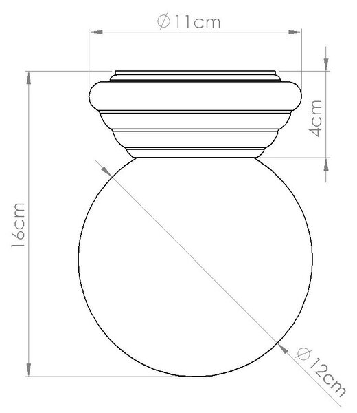 Niebieska lampa sufitowa ceramiczna ze szklanym kloszem ø 12 cm Farsa – Sollux