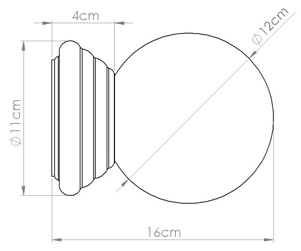 Niebieski kinkiet ceramiczny ø 12 cm Farsa – Sollux