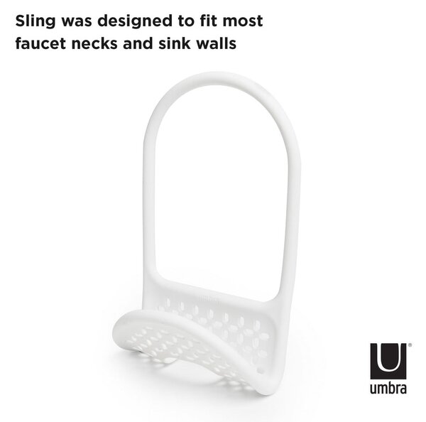 Wiszący plastikowy uchwyt na gąbkę Sling – Umbra