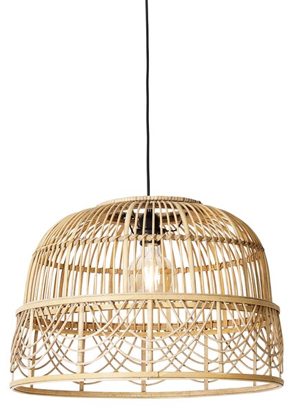 Inteligentna lampa wisząca z rattanu 49 cm z WiFi G95 - Michelle