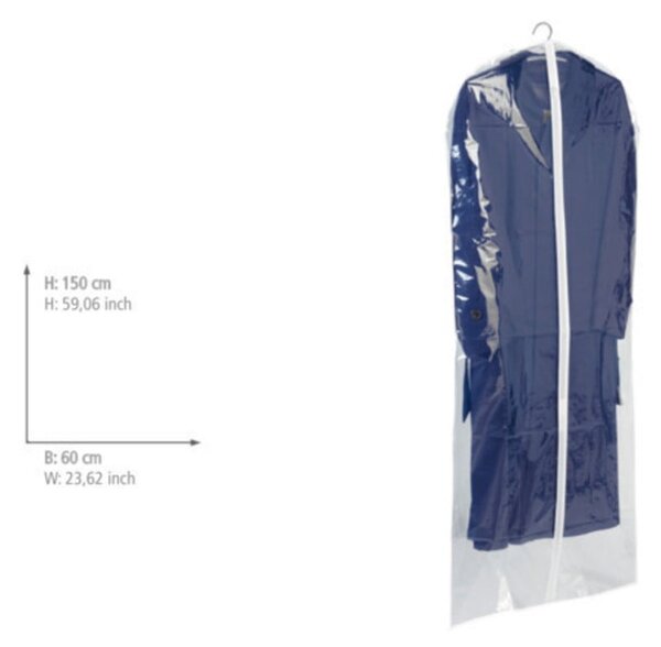 Przezroczysty pokrowiec na garnitur Wenko Transparent, 150x60 cm