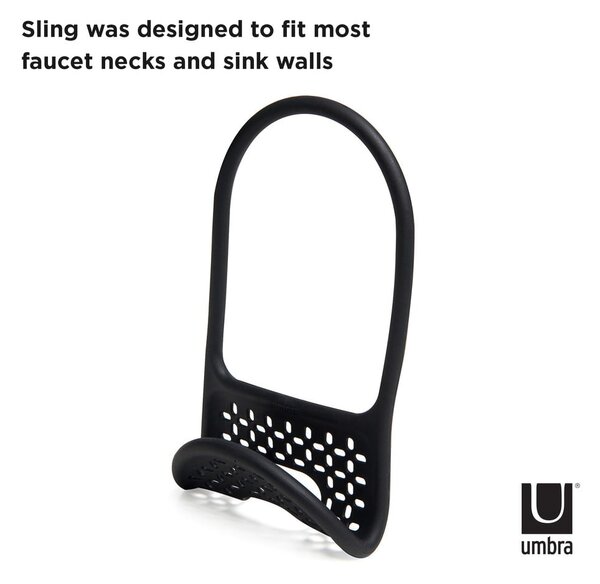 Wiszący plastikowy uchwyt na gąbkę Sling – Umbra