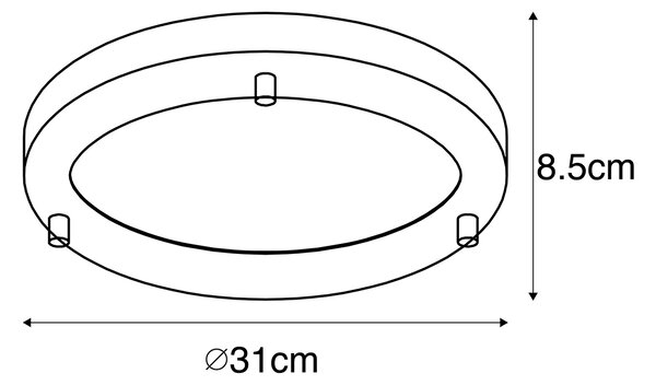 Zewnetrzna Inteligentny Plafon / Lampy sufitowe złoty 31 cm IP44 w tym Wifi A60 - Yuma Oswietlenie zewnetrzne