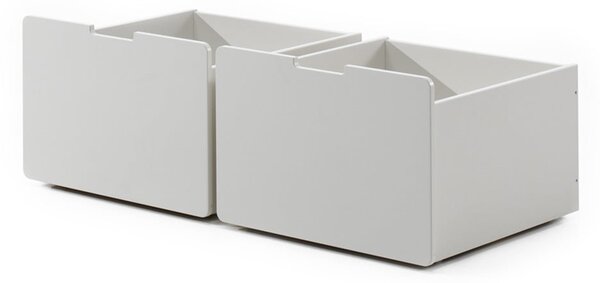 Białe szuflady pod łóżko dziecięce 2 szt. Pino – Vipack