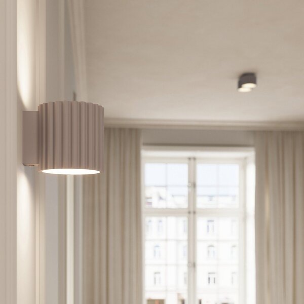 Szarobrązowa metalowa lampa punktowa ø 10 cm Zora – Sollux