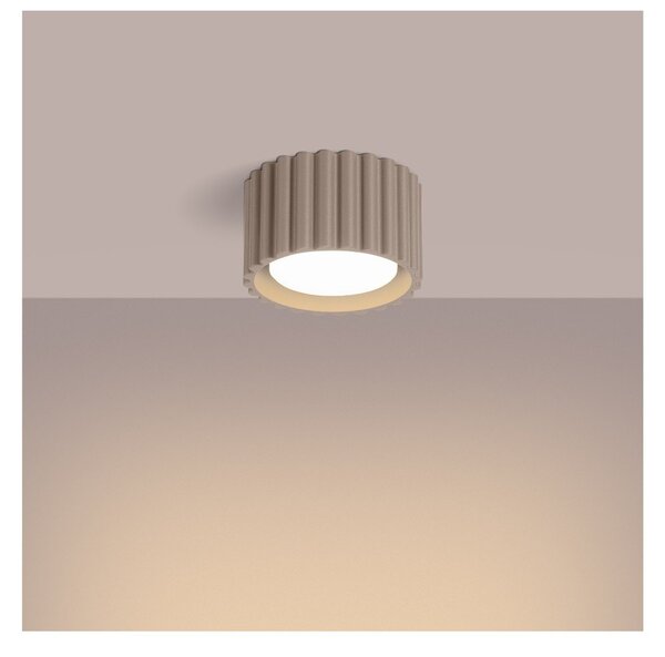 Szarobrązowa metalowa lampa punktowa ø 10 cm Zora – Sollux