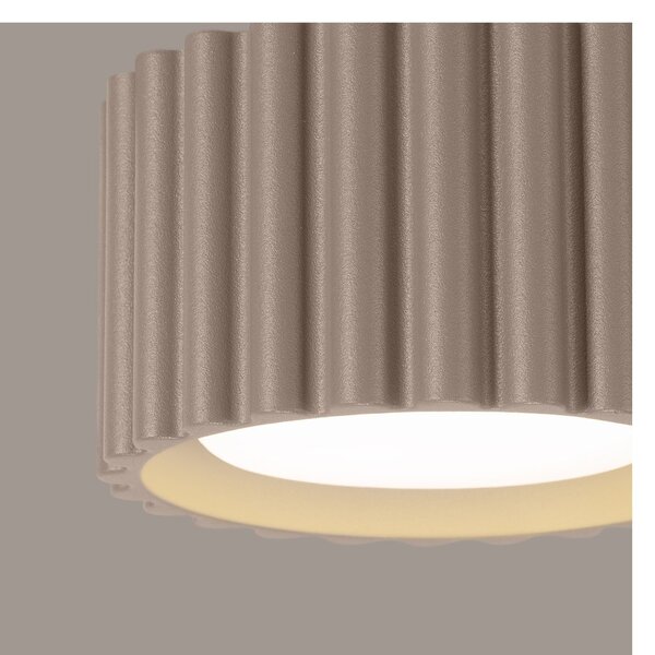 Szarobrązowa metalowa lampa punktowa ø 10 cm Zora – Sollux