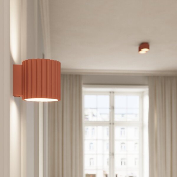 Brzoskwiniowa metalowa lampa punktowa ø 10 cm Zora – Sollux