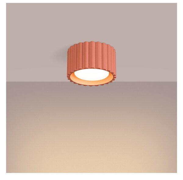 Brzoskwiniowa metalowa lampa punktowa ø 10 cm Zora – Sollux
