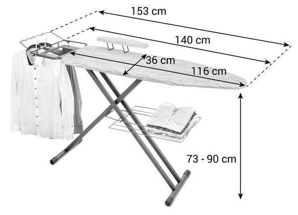 Deska do prasowania 116x36 cm Fancy Home – Tescoma