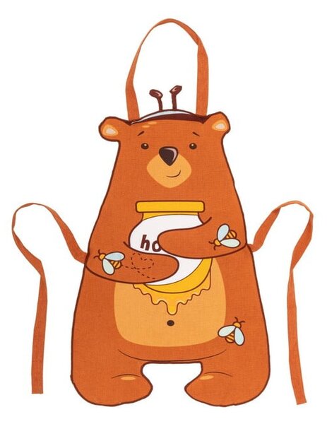 Fartuszek dziecięcy z bawełny z recyklingu Honey – Tiseco Home Studio
