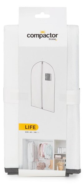Biały wiszący pokrowiec na ubrania Compactor Suit Bag White