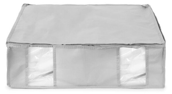 Tekstylny pojemnik do przechowywania ubrań próżniowy/usztywniany 56x56x16,5 cm Granit – Compactor