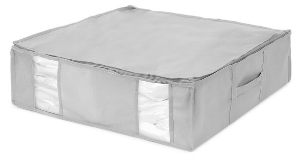 Tekstylny pojemnik do przechowywania ubrań próżniowy/usztywniany 56x56x16,5 cm Granit – Compactor