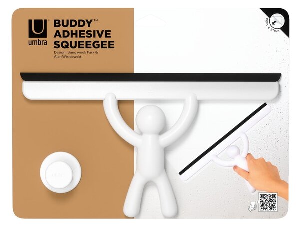 Biała ściągaczka z uchwytem 26 cm Buddy – Umbra