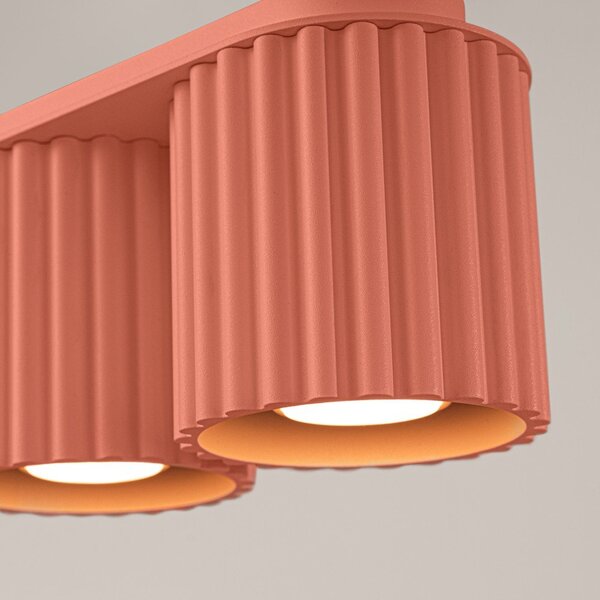 Brzoskwiniowa metalowa lampa punktowa 10x21 cm Zora – Sollux