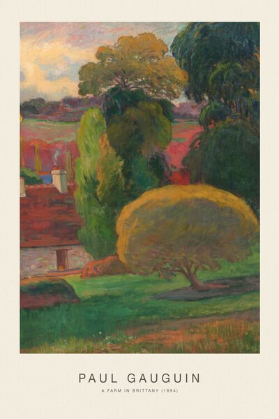 Reprodukcja A Farm in Brittany Special Edition - Paul Gauguin