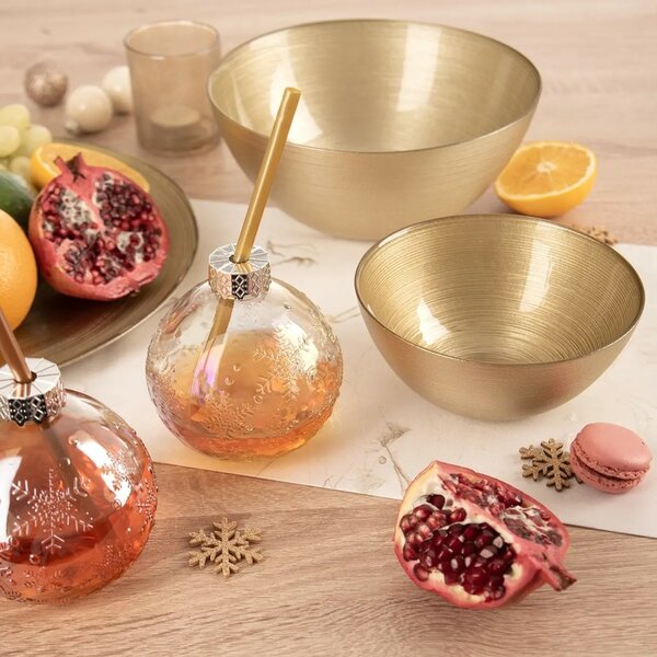 Orion Szklana miska Golden, średnica 15 cm, śred. 15 cm