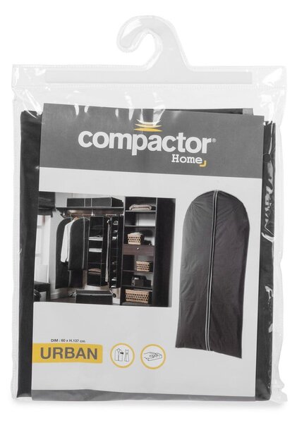 Czarny wiszący pokrowiec na ubrania Compactor Dress Bag