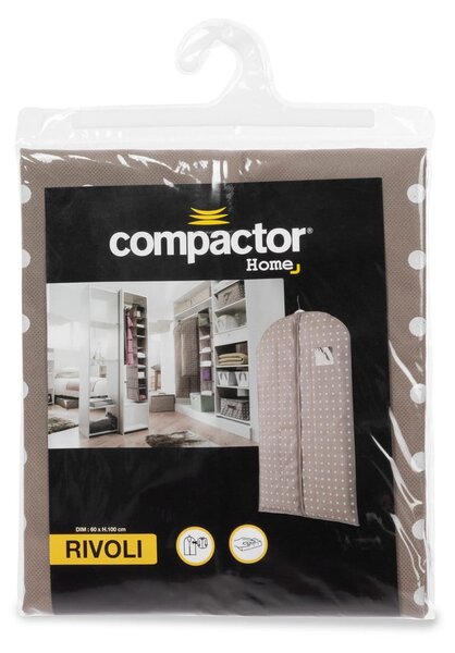 Beżowy pokrowiec na ubrania Compactor Dots, 100 cm