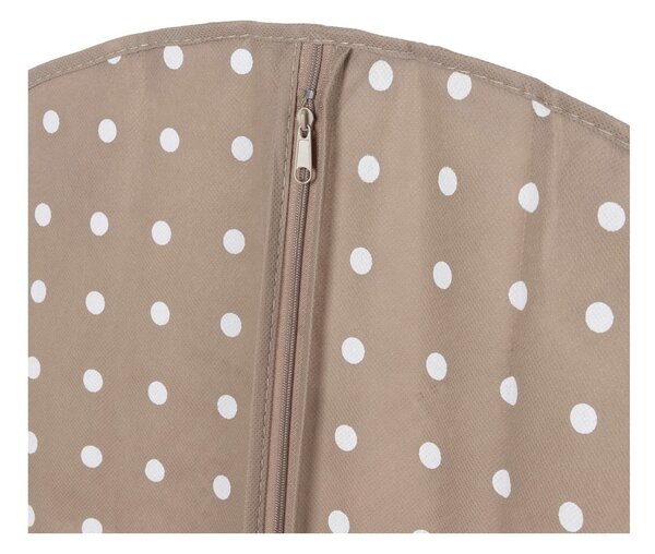 Beżowy pokrowiec na ubrania Compactor Dots, 137 cm