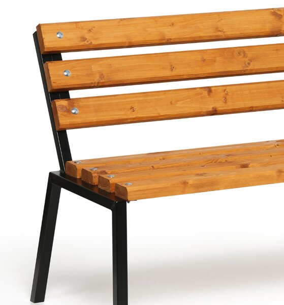 Ławka na zewnątrz STACK, sztaplowana, z oparciem, 1+1 GRATIS, 1500 mm, limba