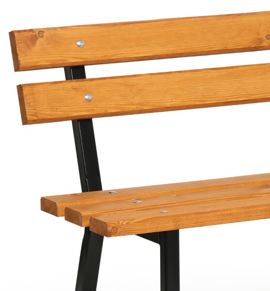 Ławka parkowa STANDARD z oparciem 1+1 GRATIS, 1500 mm, limba