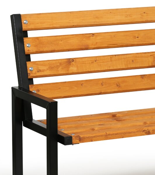 Ławka na zewnątrz CITY z oparciem, 1660 mm, limba